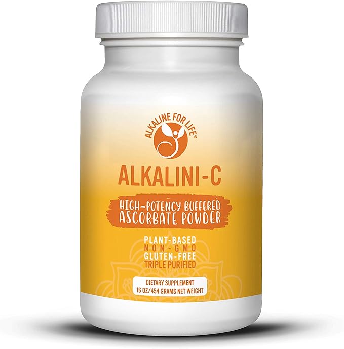 Alkalini-C Vitamin C Powder Supplement, Potent Natural L-Ascorbate VIT C Powder 1500mg, Corn-Free Non-GMO VIT C, Buffered Vitamin C Enhanced Absorption, 100% Pure Form, Immune Support Supplement 16oz