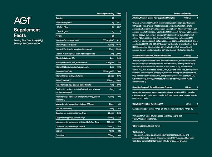 AG1 Greens Powder Supplement | Improve Gut Health | Multivitamin, Probiotic, Gluten Free, Vegan and Keto Friendly | 75 Vitamins (Athletic Greens) - Refill Pouch Only