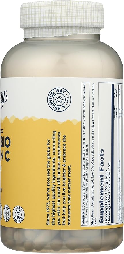 Solaray, Tstr Super Bio C - Buffered, 250 Count