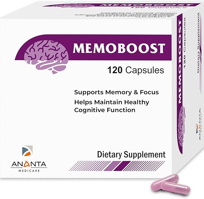 MEMOBOOST Ananta Medicare – Herbal Dietary Supplement (120 Capsules)