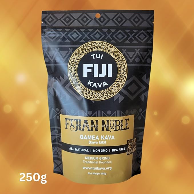 TUI KAVA PREMIUM WELLNESS KAVA -TRADITIONAL Fijian Noble Pounded Medium Grind 250g (8.8oz) - TRIAL SIZE | Very Heady Daytime Kava | All Natural Relaxation | Increase Focus | Mood/Sleep Support | Stress Relief | STRAINER BAG REQUIRED.