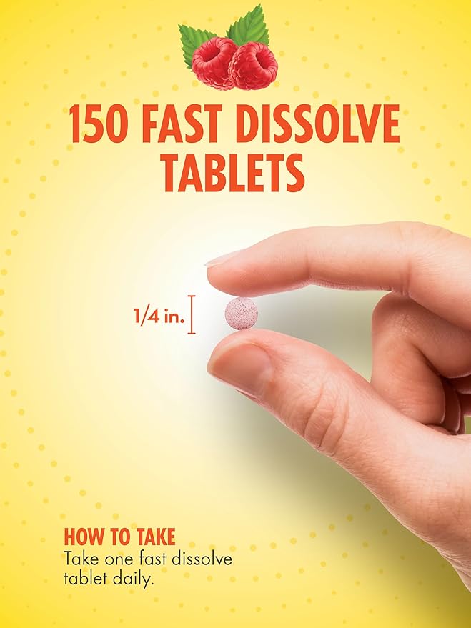 Sundance B-12 Methylcobalamin 1,000 mcg | 150 Fast Dissolve Tablets | Natural Berry Flavor | Vegetarian, Non-GMO, and Gluten Free Essential Vitamin Supplement