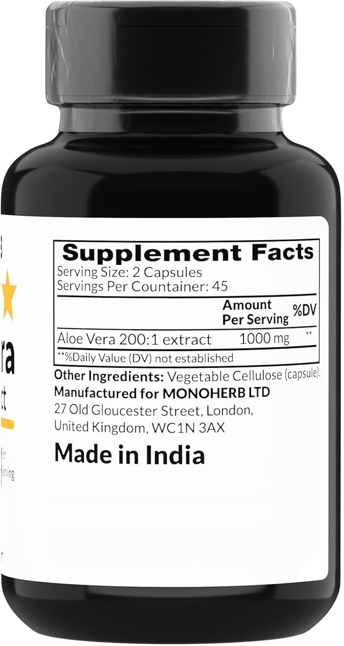 Aloe Vera 1000 mg - 200x Extract - 90 Capsules