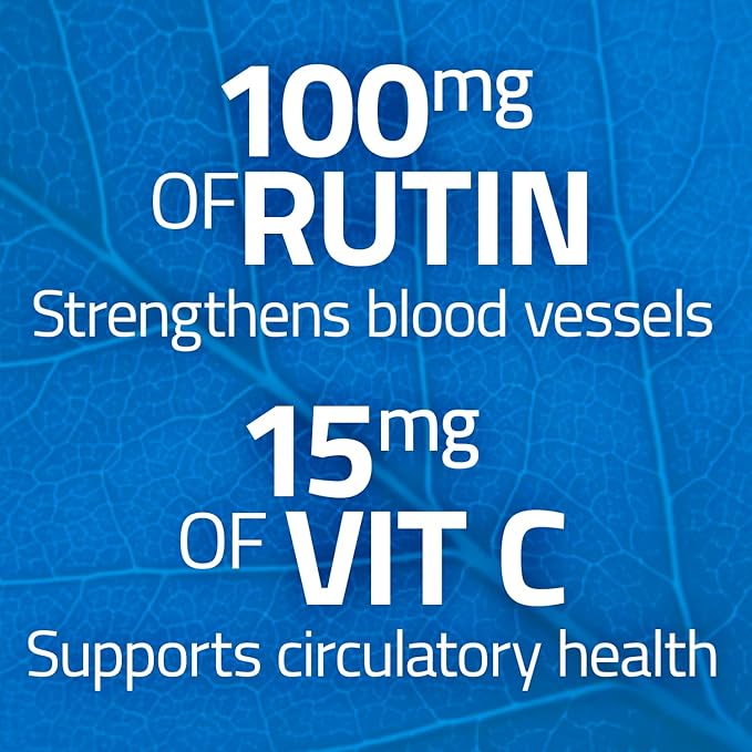 Rutin Supplement, Supports Immune System, Antioxidant Benefits, Improves Circulation, Vascular Health, Strengthens Blood Vessels, Vitamin C Complex, 50 Tablets, 1-Pack