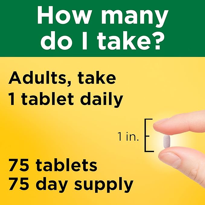 Nature Made Vitamin B12 1000 mcg, Dietary Supplement For Energy Metabolism Support, 75 Time Release Tablets, 75 Day Supply