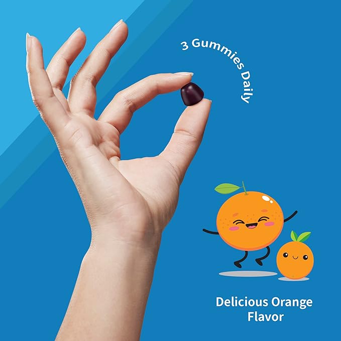 Garden of Life Kids Multivitamin Gummy with Iron+Probiotics for Immune Health & Digestion:Vitamins D, C, E, B, Zinc for Energy&Development,Vitamin Code,Non-GMO,Gluten-Free, Orange,30 Day Supply