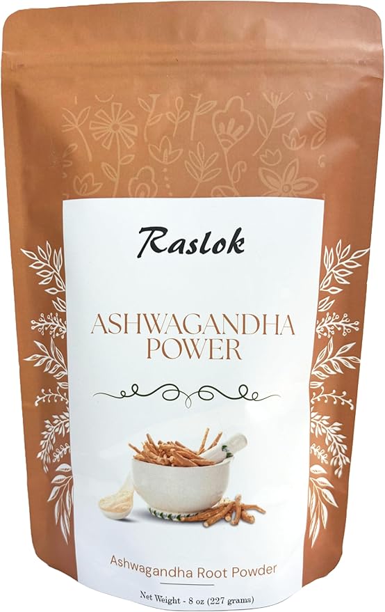 Ashwagandha Root Powder| Finest Grade A Root Powder - Withania Somnifera | Non-GMO, Vegan & Raw from India (8 Oz)