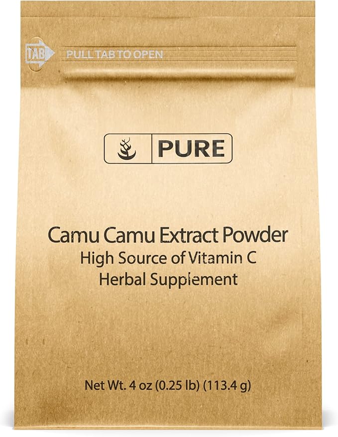 PURE ORIGINAL INGREDIENTS Camu Camu (4oz) Vitamin C, Brazilian Superfood, Lab-Verified, Non-GMO