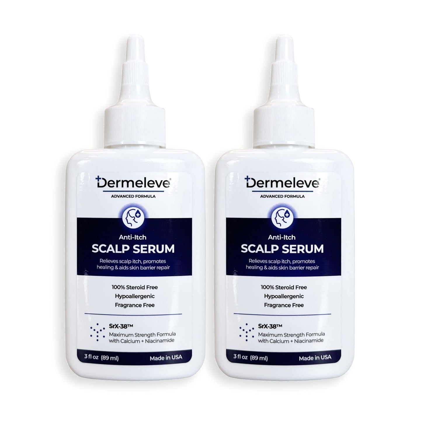 Dermeleve Scalp Serum for Neuropathic Itch, Sebborheic Dermatitis & Scalp Psoriasis | Dry Itchy Scalp Treatment | Quick Absorbing, Moisturizing & Non-Greasy (2 Pack)