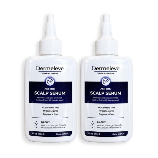 Dermeleve Scalp Serum for Neuropathic Itch, Sebborheic Dermatitis & Scalp Psoriasis | Dry Itchy Scalp Treatment | Quick Absorbing, Moisturizing & Non-Greasy (2 Pack)