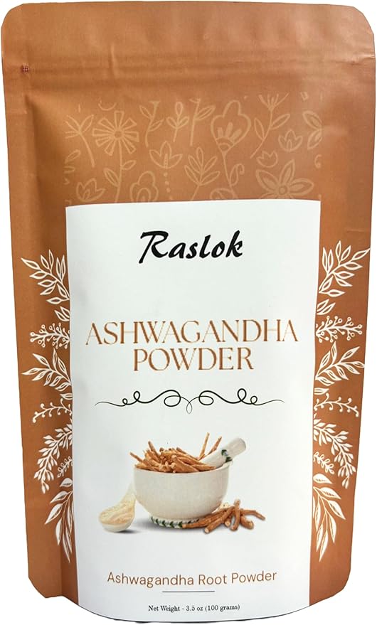 Ashwagandha Root Powder| Finest Grade A Root Powder - Withania Somnifera | Non-GMO, Vegan & Raw from India (3.52 Oz)
