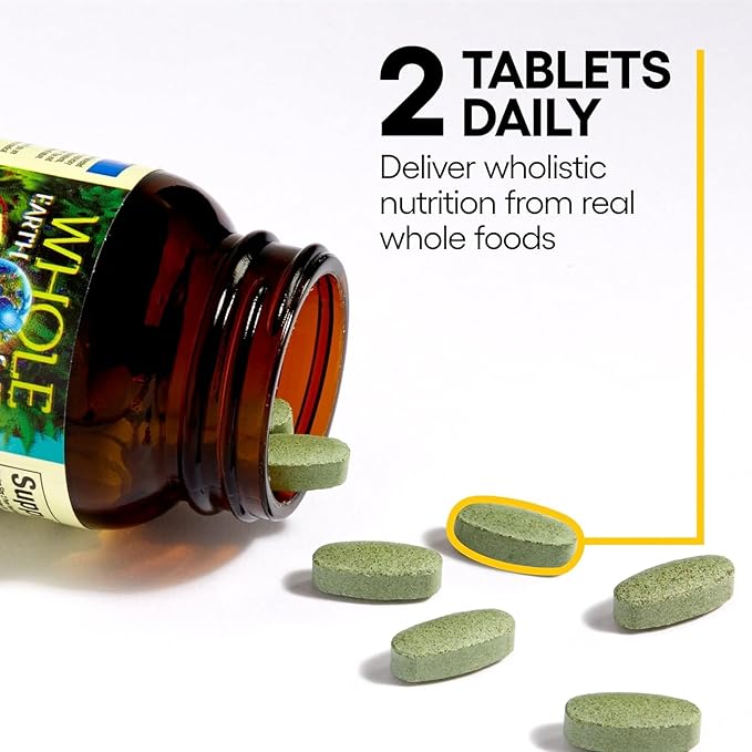 Natural Factors Whole Earth & Sea Men's 50+ Multivitamin & Mineral, 1 Serving Contains Nutrition Equivalent to ½ lb of Veggies, 120 Tablets