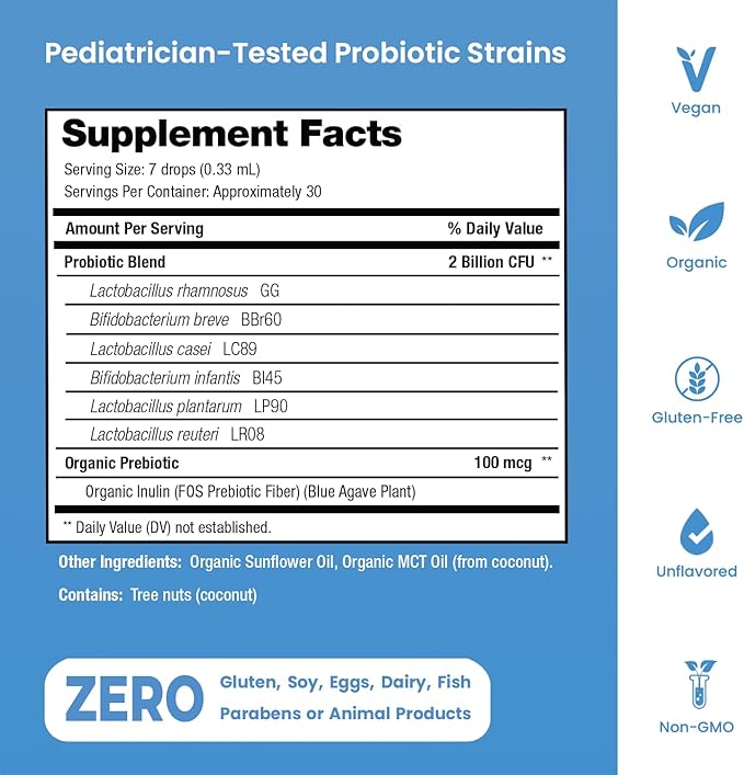 Mother's Promise Baby Vitamin D3 Drops & Organic Baby Probiotic Drops Bundle