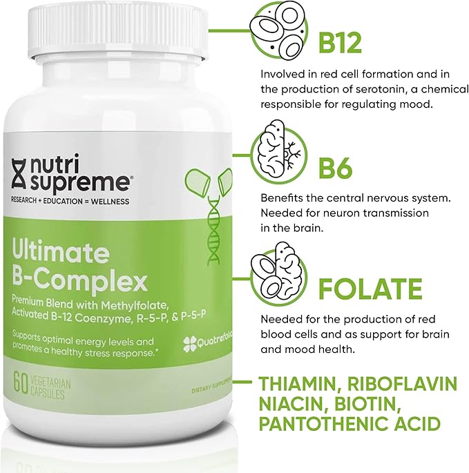 Ultimate B Complex, 120 Vegetarian Capsules- Certified Kosher