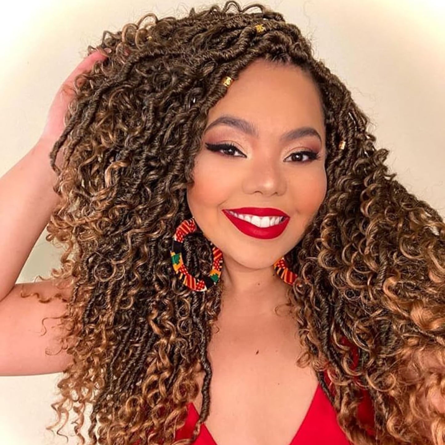 Alicoco Goddess Locs Crochet Hair 12 Inch 8 Packs Faux Locs Crochet Hair For Women Boho Soft Locs Pre-looped River Crochet Locs With Curly Ends (12 Inch (Pack of 8), T30)