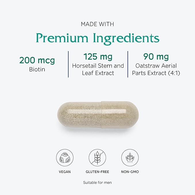 Vitanica Luminous, Hair, Skin and Nail Support, Vegan, 60 Capsules