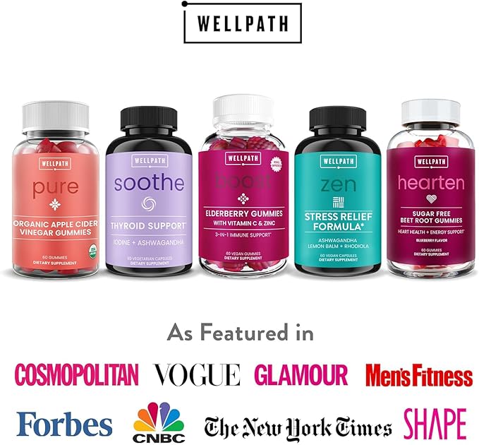 WellPath Boost Elderberry Gummies with Vitamin C (3-Pack) - Immune Support Gummy for Adults | Immunity Booster Vitamins | Zinc Supplement | Vegan, 180 Ct