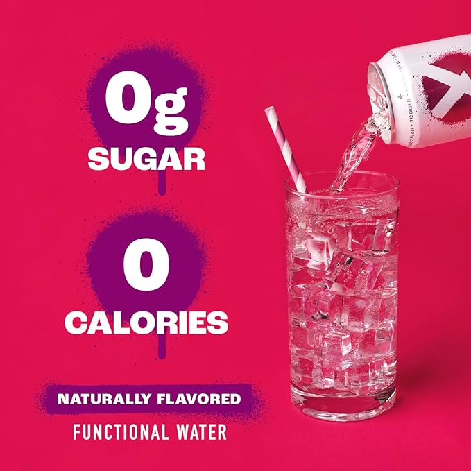 Yesly Functional Water, Black Cherry, Naturally Flavored Still Water with Electrolytes, Magnesium, Potassium, Vitamin C, B6 & B12, Zero Sugar, No Artificial Sweeteners, 16 Fl Oz Cans, 12 Pack