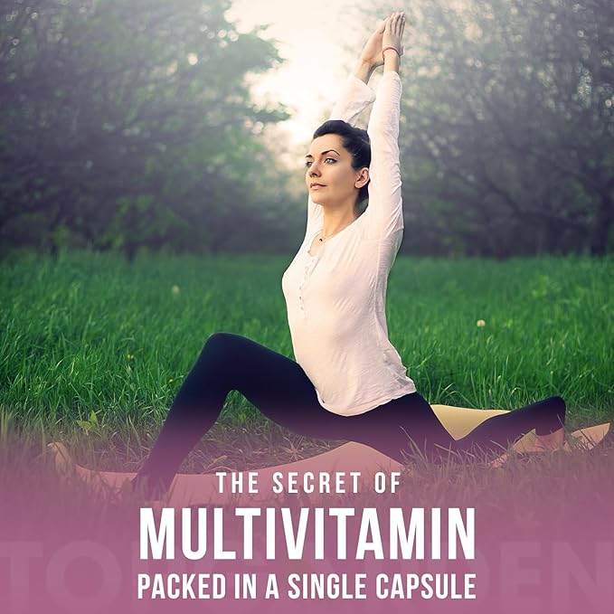 Women's Multivitamin - Essential Multivitamins & Multiminerals Supplement A, C, D, E & B12, with Zinc, Calcium, Magnesium & More for Women's Wellness Support. Boost Your Body and Mind!