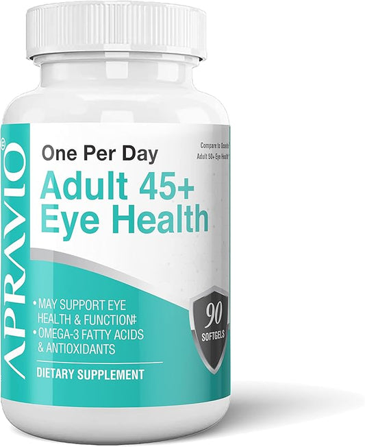 Adult 45+ Eye Health Eye Vitamins w/Vitamin C, Vitamin E, Zinc, Copper, & Omega-3 Fatty Acids for Vision Health & Eye Protection, 90 softgels