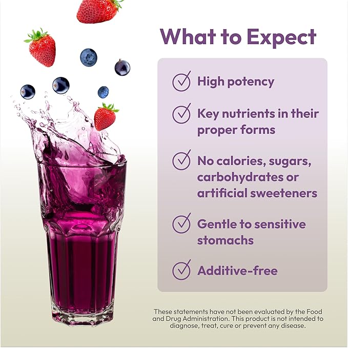 ANDREW LESSMAN Efficient C Mixed Berry 30 Packets - Immune, Energy, Stress and Eye Health Support. Reinvention of The Vitamin C Drink. No Calories. No Sugar. No Carbs. Easy to Mix.