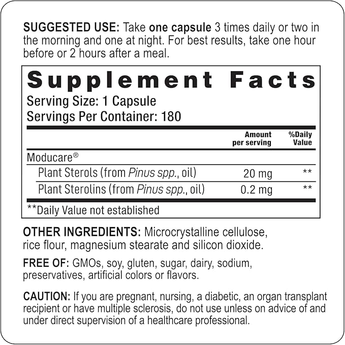 Daily Immune Support, Plant Sterol Dietary Supplement, 180 Vegetarian Capsules (Packing May Vary)