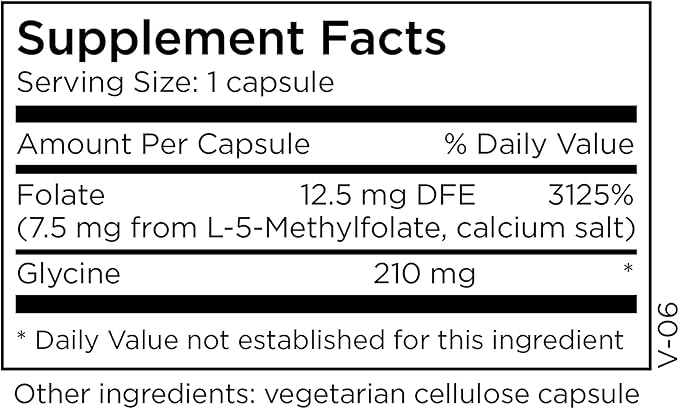 MethylPro 7.5mg L-Methylfolate - Professional Strength Active Methyl Folate Supplement for Brain Support & Balanced Mood - Gluten-Free Cognitive Supplement with No Fillers (30 Capsules)