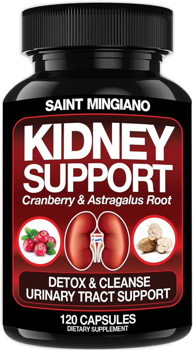 Kidney Support Cleanse Detox & Repair -120 Capsules - Cranberry & Astragalus Root Pills for Women and Men | High Strength Liver Cleanse Detox Supporting Urinary Tract Health & Bladder Health
