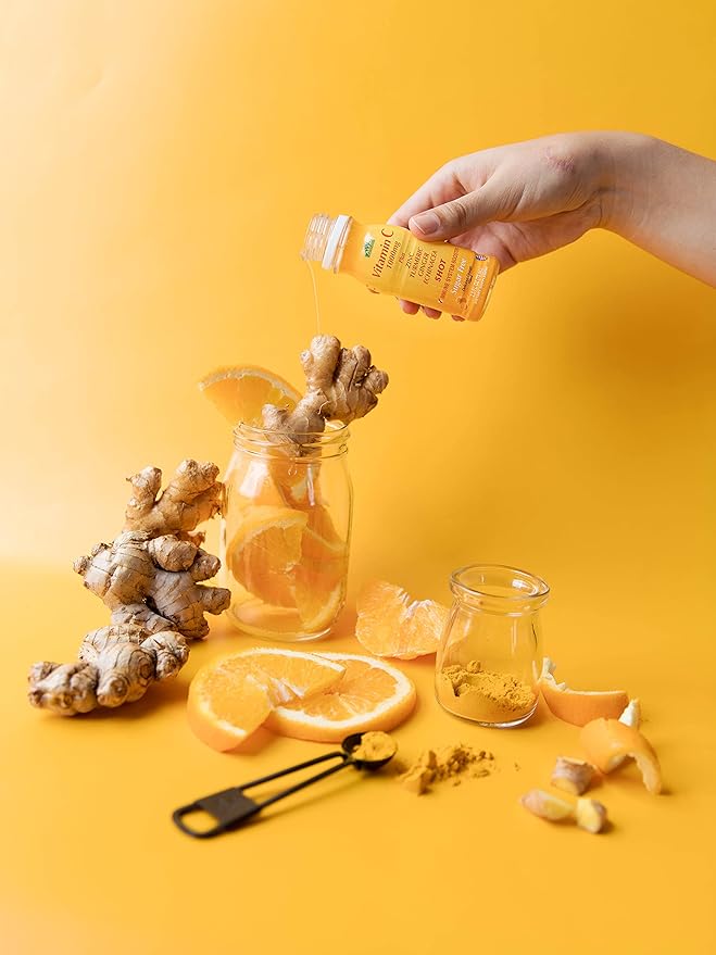 Vitamin C Shot 1000MG - Immunity Booster with Zinc, Ginger, & Echinacea - Protect Your Immunity - Fight The Common Cold - Orange Flavor - 2.4 FL Oz Bottle - 20 Pack