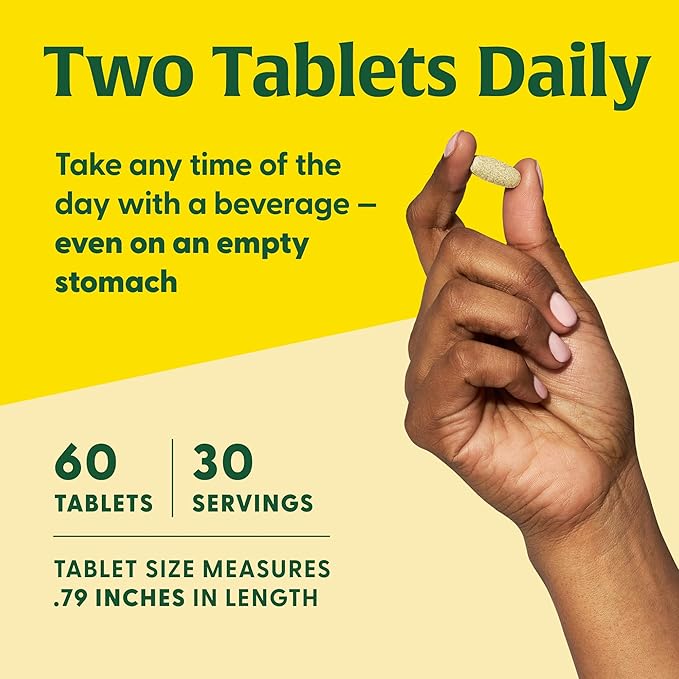 MegaFood Skin, Nails & Hair 2 - for Women & Men - Biotin, Vitamin A, C, Zinc, Vitamin B6, E, Pantothenic Acid - Vegan - Made Without 9 Food Allergens - 60 Tabs (30 Servings)