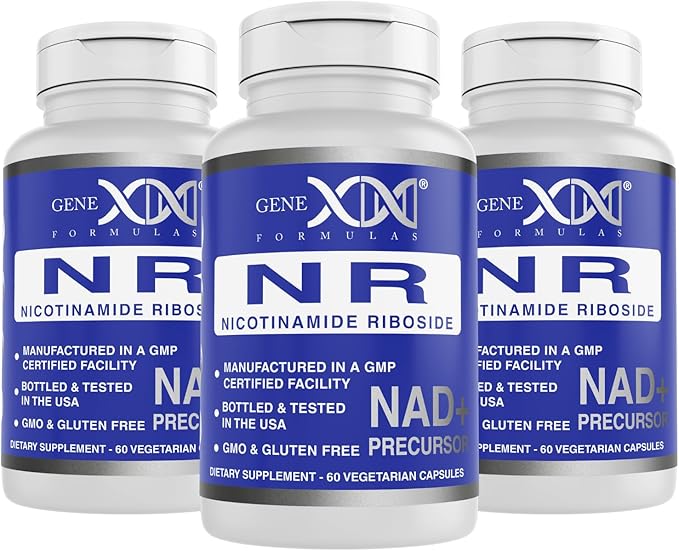 Genex Formulas NR Nicotinamide Riboside 300mg (3 Pack) NAD+ Precursor for Healthy Aging - GMP-Certified, Non-GMO, Gluten-Free, Vegetarian