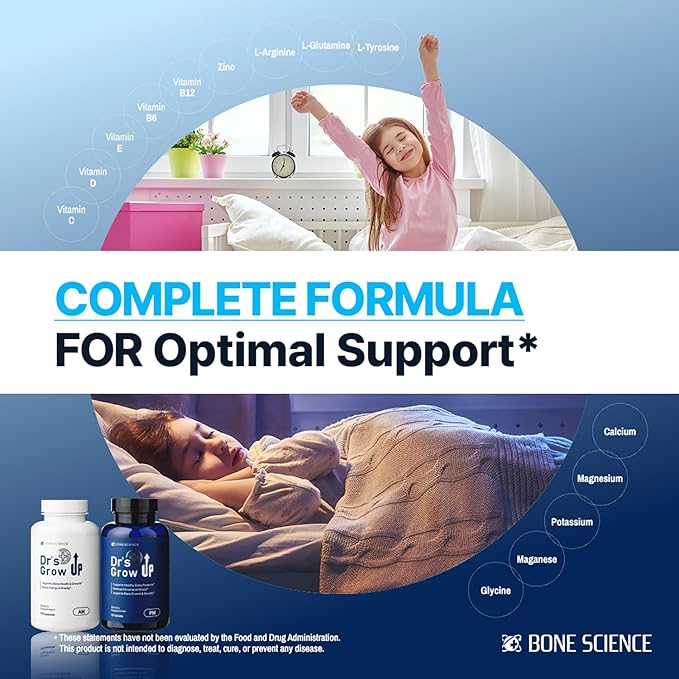 Dr's Grow UP AM & PM - Daily Nutritional Support for Bone & Joint Health - 90 Capsules & 90 Tablets