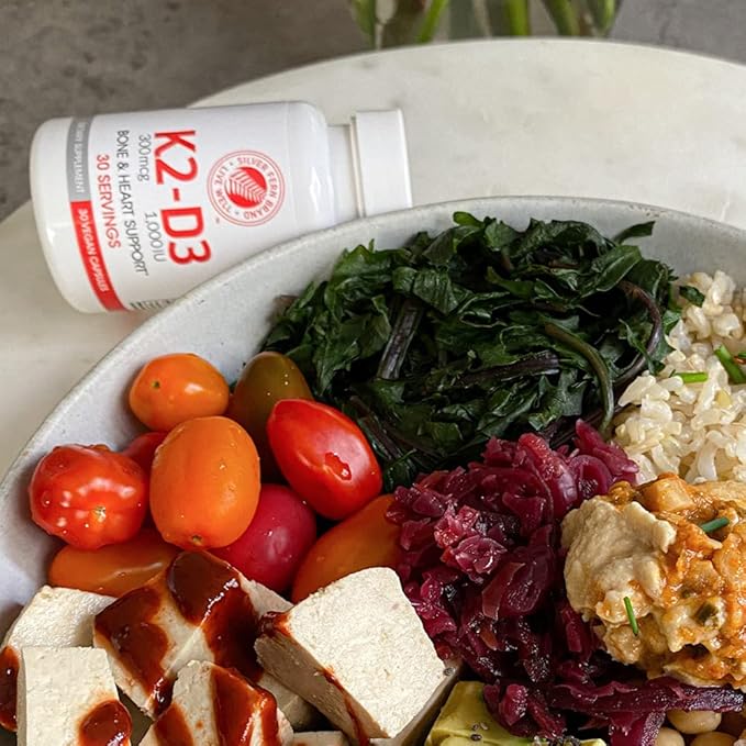 Silver Fern Vitamin K2-D3 Supplement Brand - Natural, Non-Synthetic - K2-7 as Menaquinone-7 (MK-7) - D3 as cholecalciferol - Bone, Heart & Energy Support (1 Bottle - 30 Capsules - 30 Servings)