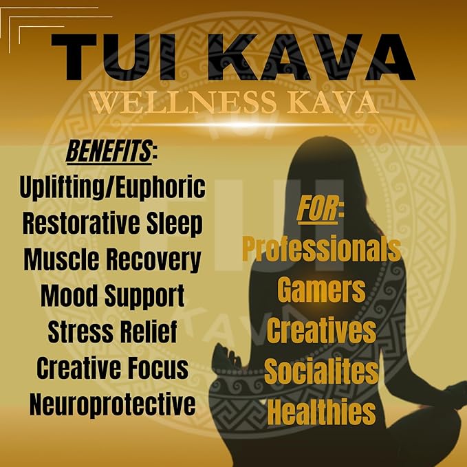 TUI KAVA Premium Wellness KAVA - MICRONIZED Noble Kava 100g (3.5oz) - Trial/Travel Size | Very Heady | All Natural Relaxation | Increase Focus | Mood/Sleep Support | Stress Relief | NO Straining