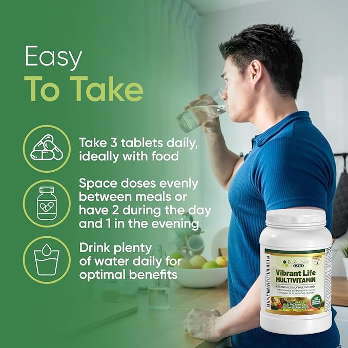 Vibrant Life Multivitamin with Probiotics, Digestive Enzymes & B-Complex – Over 45 Fruits and Veggies, Non-GMO, Gluten-Free, Daily Vitamins & Minerals for Men & Women (30-Day Supply)