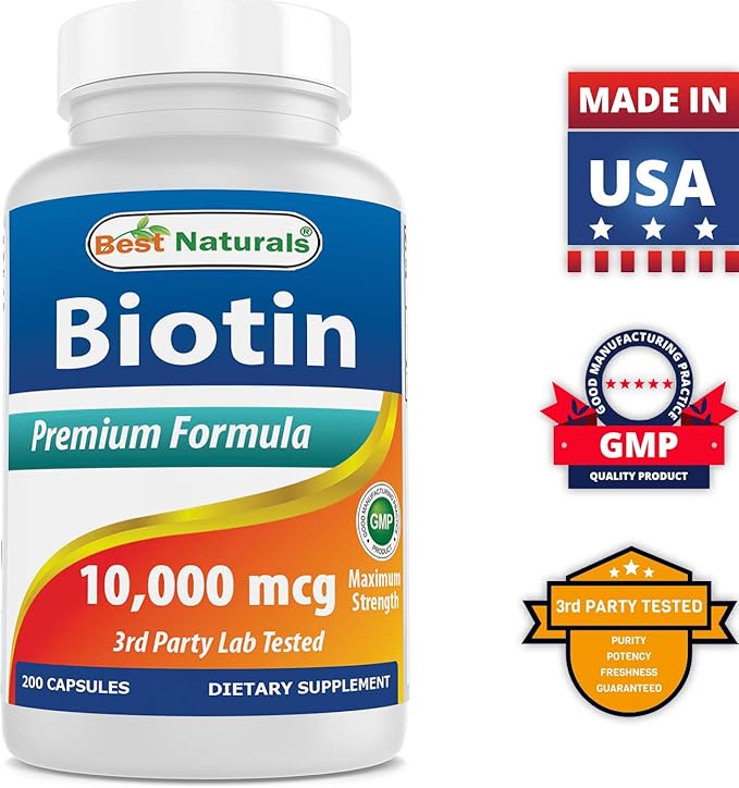 Best Naturals Biotin 10,000 Mcg & Vitamin K2 (MK7) with D3