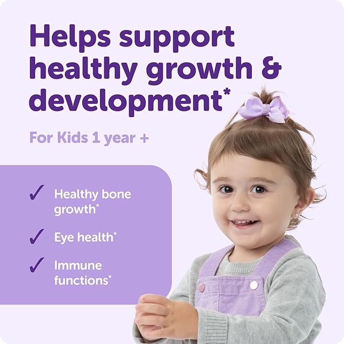 Ddrops® Kids Organic Liquid Vitamins – Daily Vitamins A&D Drops for Kids, 60 Drops. Supports Eye Health, Bone Development and Immune Function. Certified Organic, Non-GMOs, Allergy-Friendly