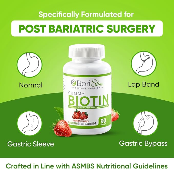 BariSlim Bariatric Multivitamin Gummies - Specially Formulated Gummy Vitamin for Patients After Weight Loss Surgery - Easy to Digest & Great Tasting Fruit Flavors | Pack of 2 (90 Fruit Chews)