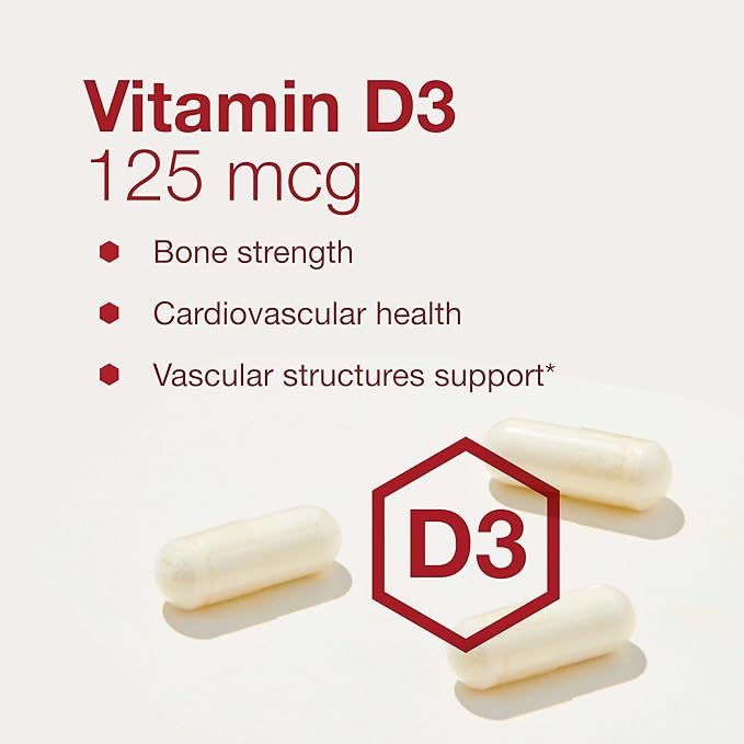 PROTOCOL FOR LIFE BALANCE - K2 MK-7 and D3 - Vascular Health and Structural Support, Bone Strength, Appetite Suppressant, Natural Weight Loss, Supports Calcium Absorption - 60 Veg Capsules