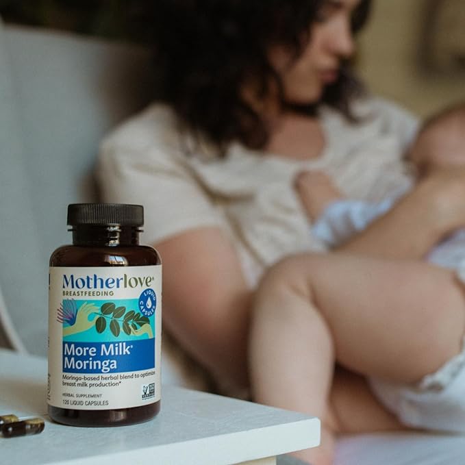 Motherlove More Milk Moringa (270 Liquid caps) Moringa-Based Lactation Supplement to Support Breast Milk Supply—Non-GMO, Organic Herbs, Vegan, Kosher