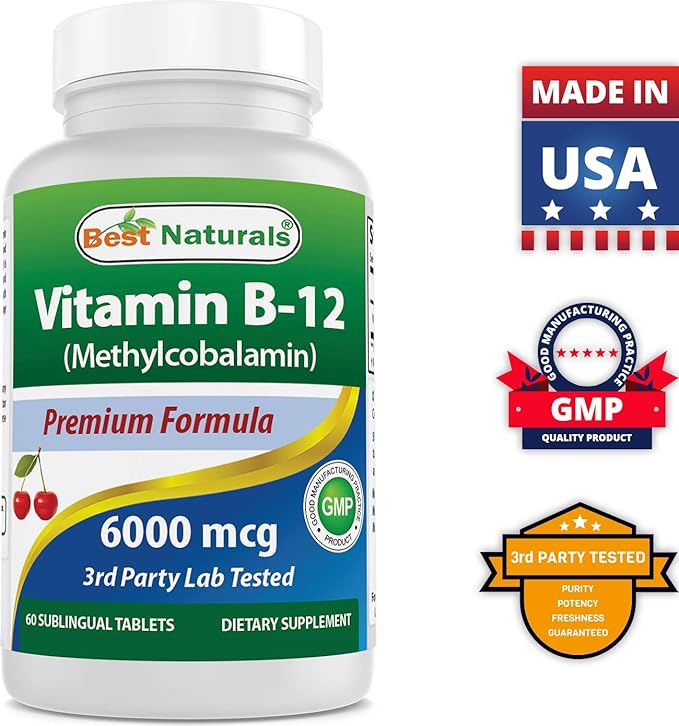 Best Naturals Vitamin B-12 6000 mcg & Vitamin D3 10000 IU