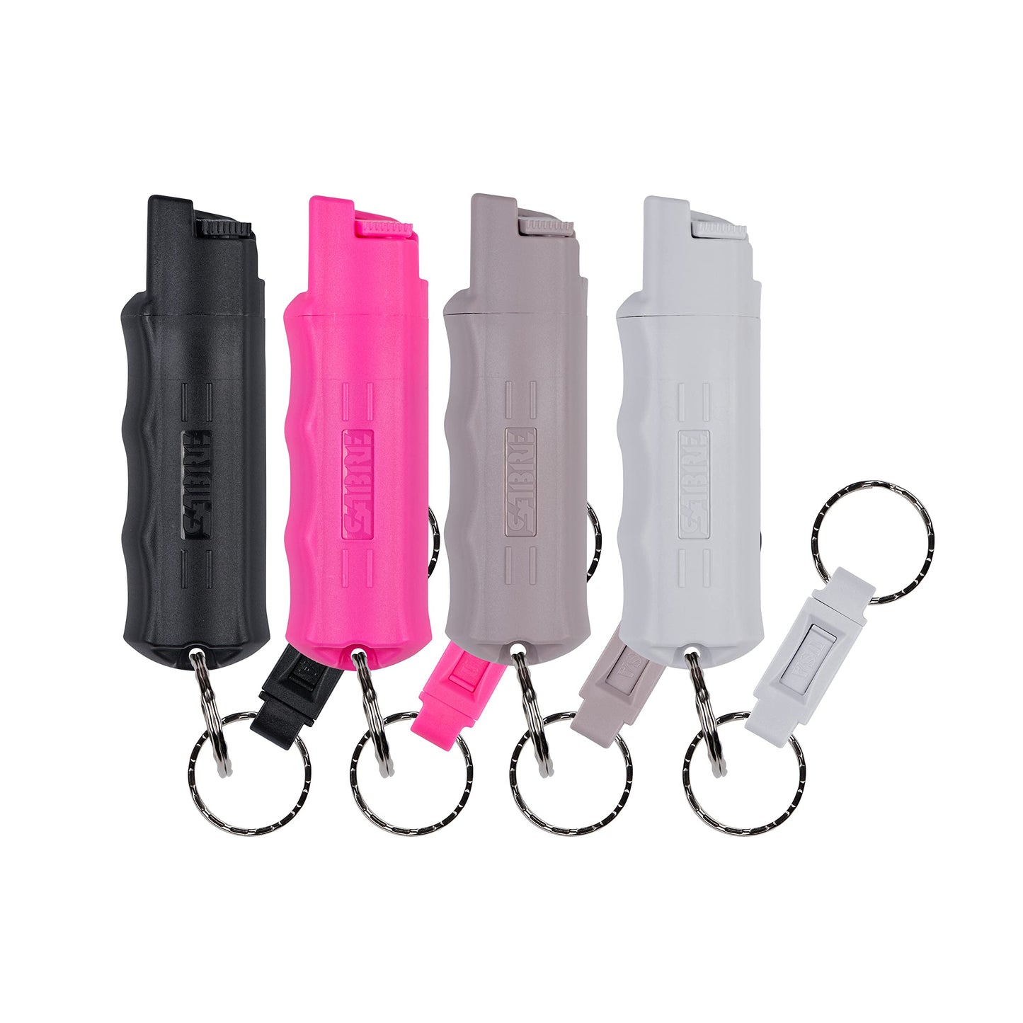 SABRE Pepper Spray, Maximum Police Strength OC Spray, Quick Release Keychain for Easy Carry and Fast Access, Finger Grip for More Accurate and Faster Aim, 0.54 fl oz, Secure and Easy to Use Safety