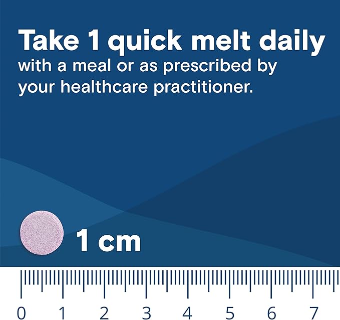 Bariatric Fusion Vitamin B12 Sublingual 1000 mcg Melts | Grape Flavored | Vitamin B12 Dissolve Under Tongue Tablets with Folic Acid | Sugar Free | Methylcobalamin | 90 Count