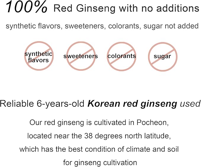 Pocheon 300g Korean Red Ginseng Powder Gold 6 Years, No Additives 100% Pure, High Ginsenoside Panax, Natural Immune Support