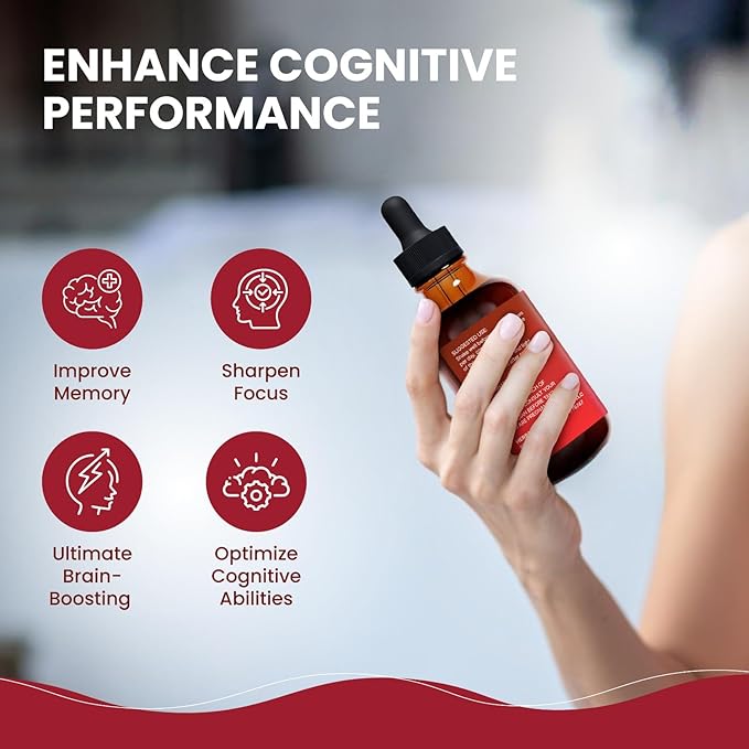 Red Korean Panax Ginseng & L-Tryptophan Liquid Extract Formula 4 fl oz - Ashwagandha, Ginkgo Biloba - Energy, Cognitive Performance & Focus - Immune System and Vitality Support Tincture