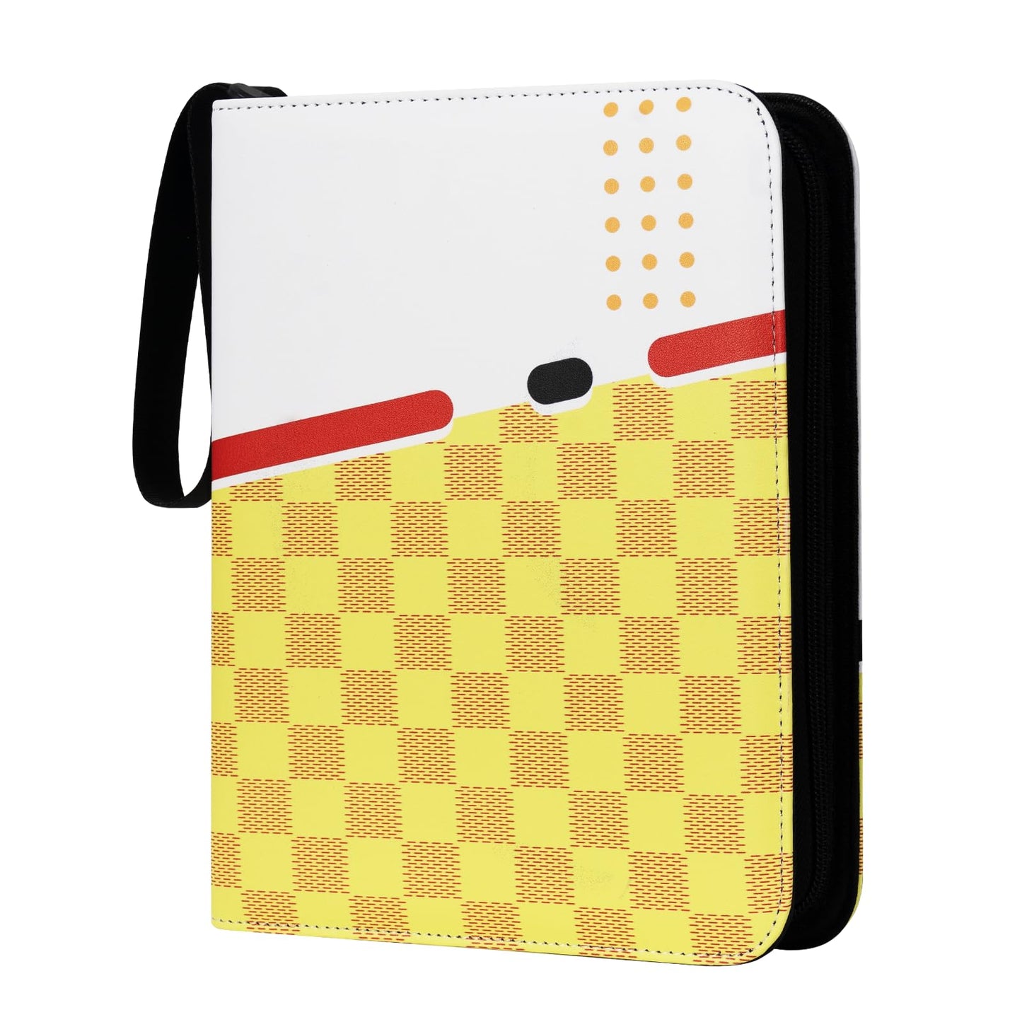 Awedsu Collectible Trading Card Albums,Collectible Trading Card Protective Sleeves,Card Binder 4-Pocket,400 Pockets Card Case Holder for TCG, Sports Card. (White Yellow)
