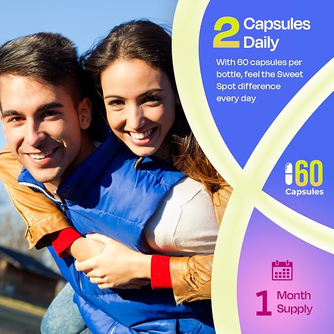 Sweet Spot Probiotics for Men & Women - Supports Intimate Health & pH Balance with 500mg Pineapple Extract, Cranberry & Cinnamon, 60 Capsules Each - Made in USA