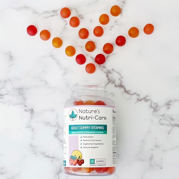 Nature's Nutri-Care Gummy Vitamins - Multivitamins for Women, Mens Multivitamin Gummies, Chewable Vitamin for Adults, Women’s & Men’s Multi Supplements, Natural Vegetarian Gummy, Made in USA