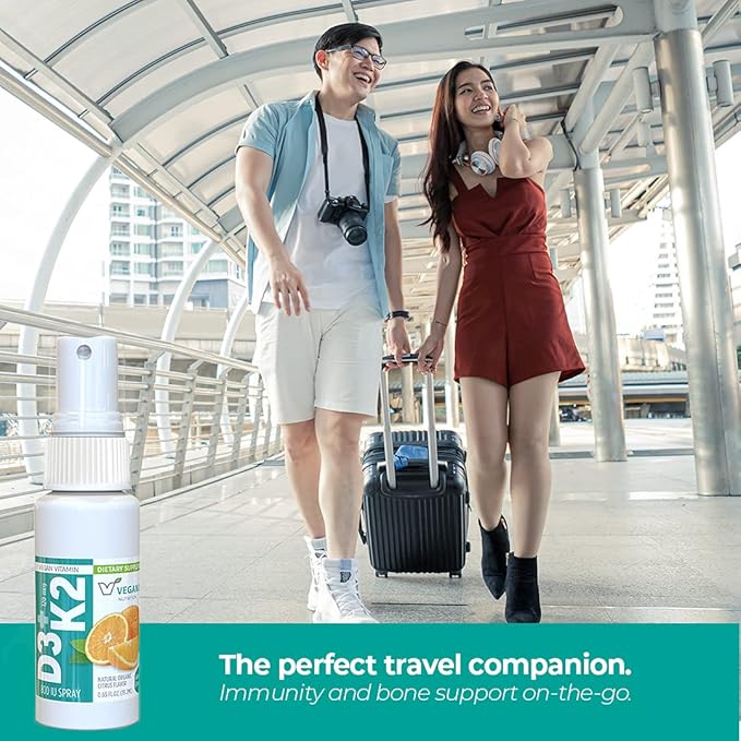 Vegan Life Nutrition Vitamin D3 and K2 Oral Spray Supplement, 0.65 Ounce