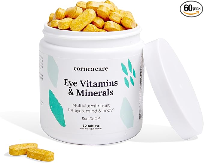 Vitamins and Minerals | Multivitamin for Vision & Health | Dry Eye Supplements | 60 Tablets